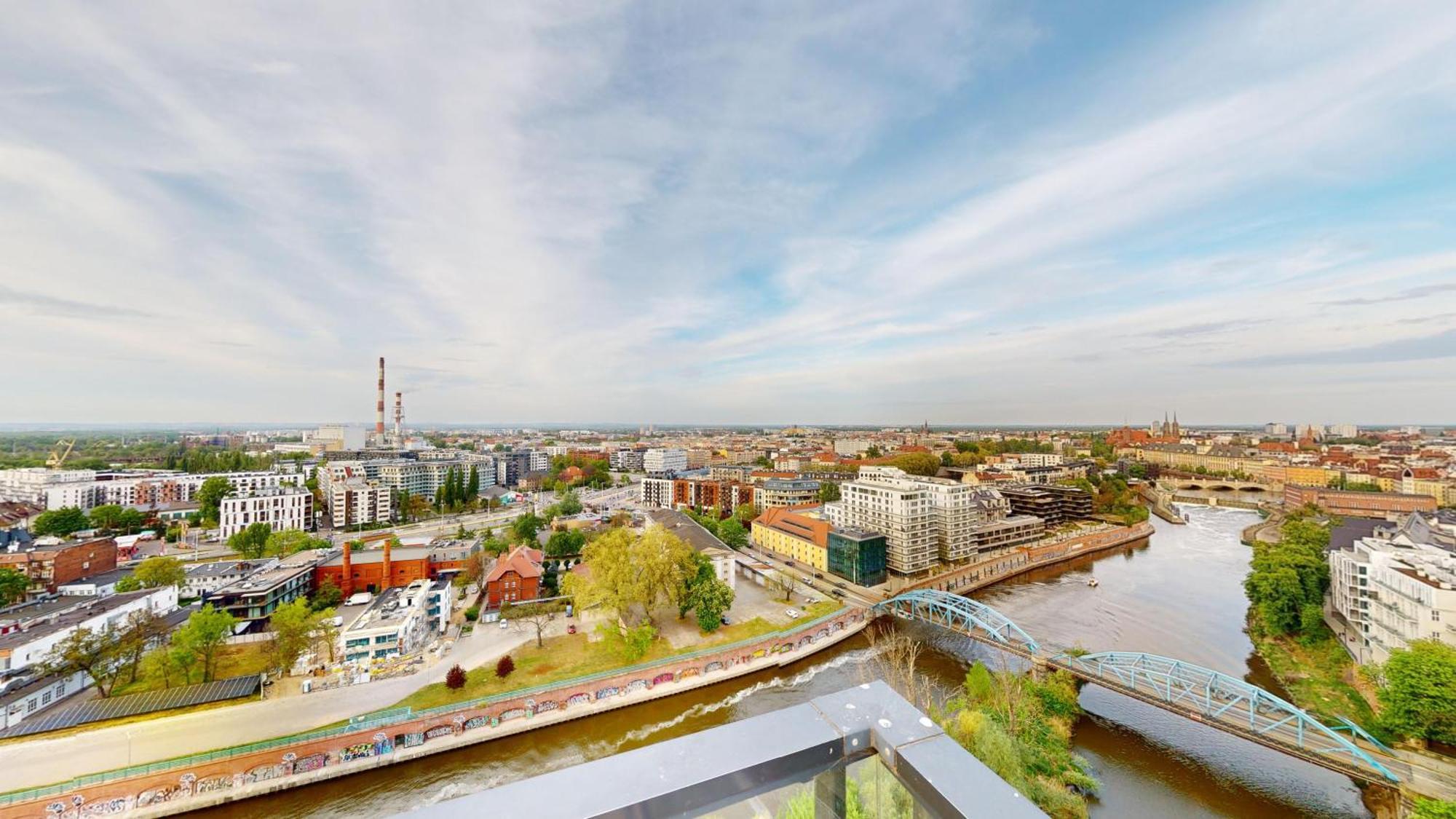 Family House By The River Odra -Panoramic Terrace - 3Room Apartment With 2 Separate Bedrooms And 2 Balconies By Wroapart-Pl- Perfect For Family & Business Stays Wrocław Buitenkant foto