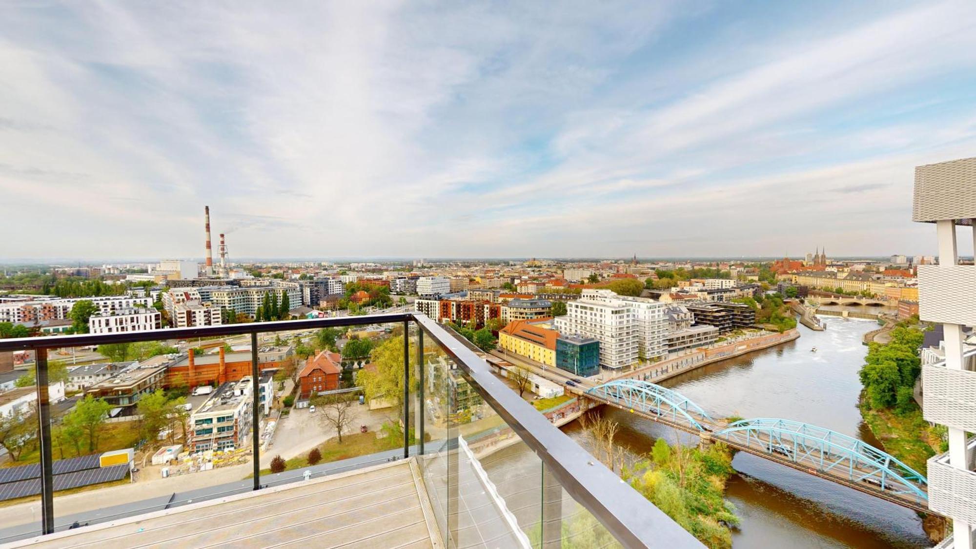 Family House By The River Odra -Panoramic Terrace - 3Room Apartment With 2 Separate Bedrooms And 2 Balconies By Wroapart-Pl- Perfect For Family & Business Stays Wrocław Buitenkant foto